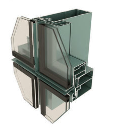 185係列隱框、半隱（yǐn）框幕牆